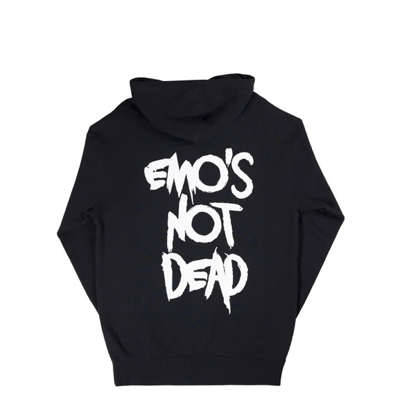emo’s not dead Other - Black Sweatshirts with Bold White Graphics